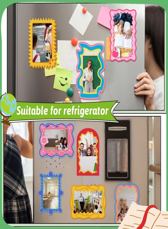 Lingvee 15 Pcs Back to School Magnetic Photo Frames for Teachers and Students 5 x 7 Inch Refrigerator Magnet Picture Frame Classroom Decoration Magnet for Teacher Whiteboard Students School Supplies - Image 5